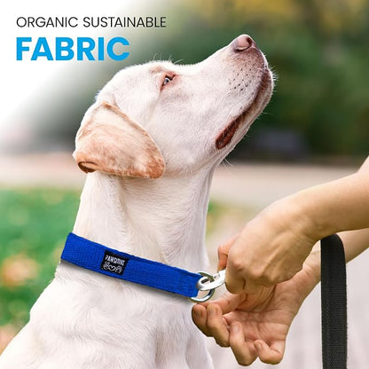 Hypoallergenic Dog Collar - Great for Sensitive Skin, Soft Collar for Dogs, Soft Organic & Earth Friendly (Large, Grey)