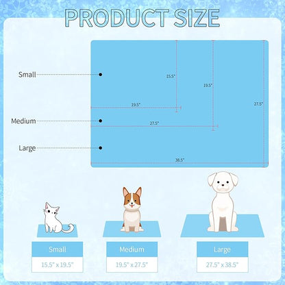 NACOCO Summer Pet Cooling Mat - Cat Dog Cushion Pad Sleeping Cool Castle Comfortable Soft for Pets Kids and Adults (Blue Castle, S)