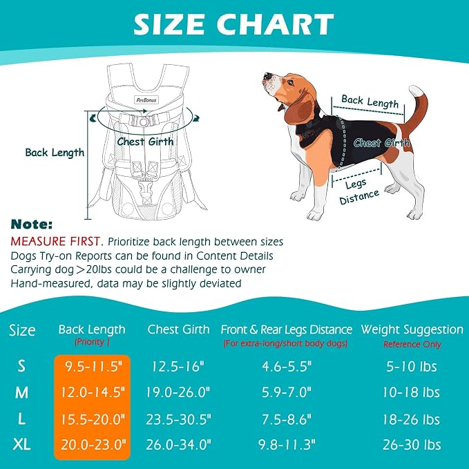 PetBonus Dog Front Carrier Backpacks, Legs Out Easy-fit Puppy Chest Carrier | Hands Free, Adjustable, Safety Strap, Walking Hiking Cycling Motorcycle bag, For Small Medium Dogs (Army Green, XL)