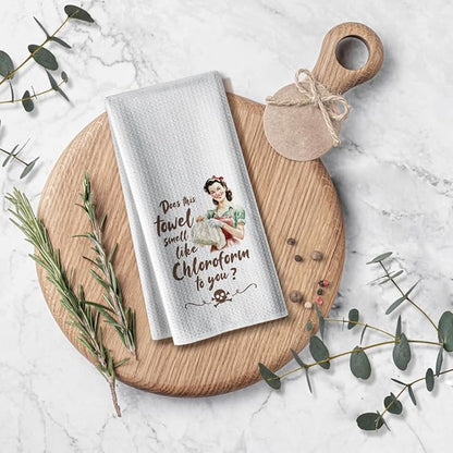Joked Kitchen Towels for Women- Funny Cute Dish Towel for Kitchen DéCor,Microfiber Hilarious Absorbent Dish,Best Gifts for Mom Hostess New Home 16" x 24"