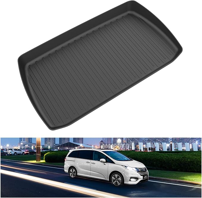 KIWI MASTER Cargo Mat for 2018-2026 Honda Odyssey, Custom Fit All Weather Rear Cargo Liner, Heavy Duty TPE Tray Trunk Mat, Black