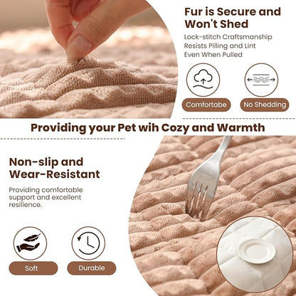 Couch Cover for Dogs Washable, Non-Slip Pet Couch Covers for Sofa, Fuzzy Dog Couch Cover Blanket Thick, Soft, Plush for Furniture Protector (Coffee, 27.6" x 47.2"/70 x 120cm)