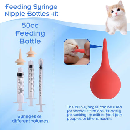 Puppy Kitten Whelping Kit,Birthing Supplies for Newborn Puppies and Kittens for Keeping Kitten Dogs Cats Feeding Sets Supplies Includes Whelping Collars Record