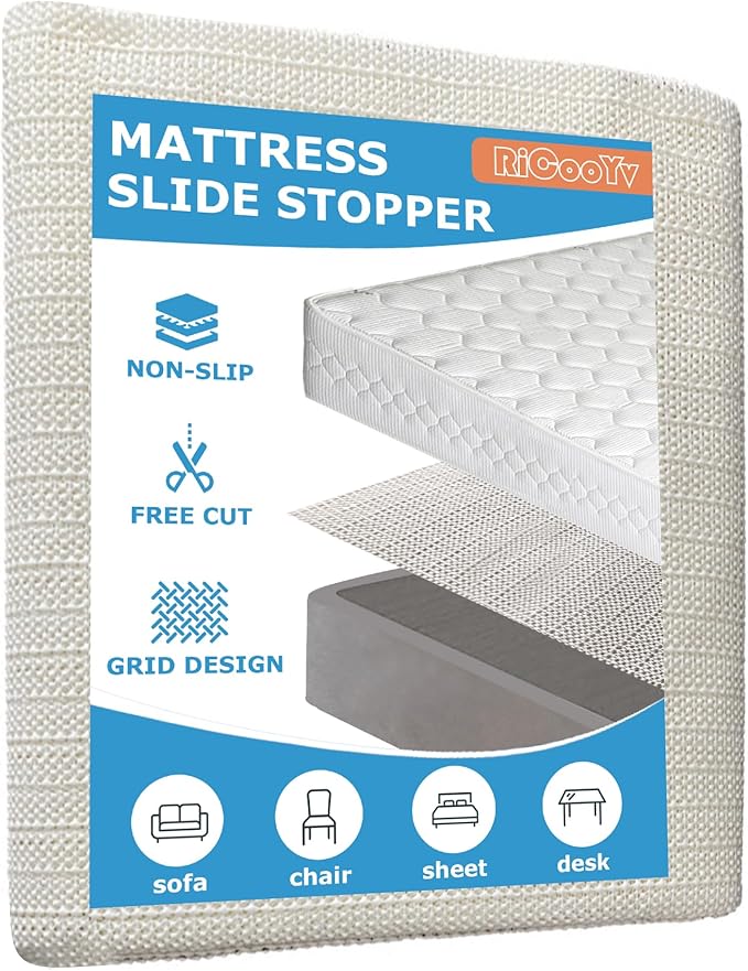 Non Slip Rug Pad Grippers - 5x6.5 Ft for Hardwood Floors, Mattress Slide Stopper Thick Carpet Pads Gripper for Tile Floors,Rug Grip for Area Rug,Sofa,Bed,Chair,Cushion Keep Your Rugs Safe and in Place