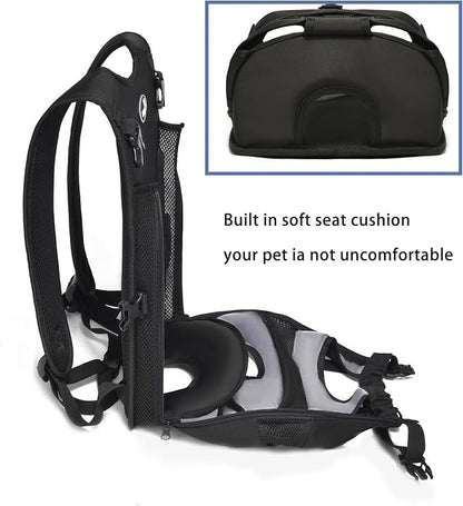 Wakytu Pet Carrier Backpack, Pet Front Dog Carrier Backpacks, Adjustable Pet Front Cat Dog Carrier Backpack Travel Bag, Legs Out, Easy-Fit for Traveling Hiking Camping for Small Cats Dogs