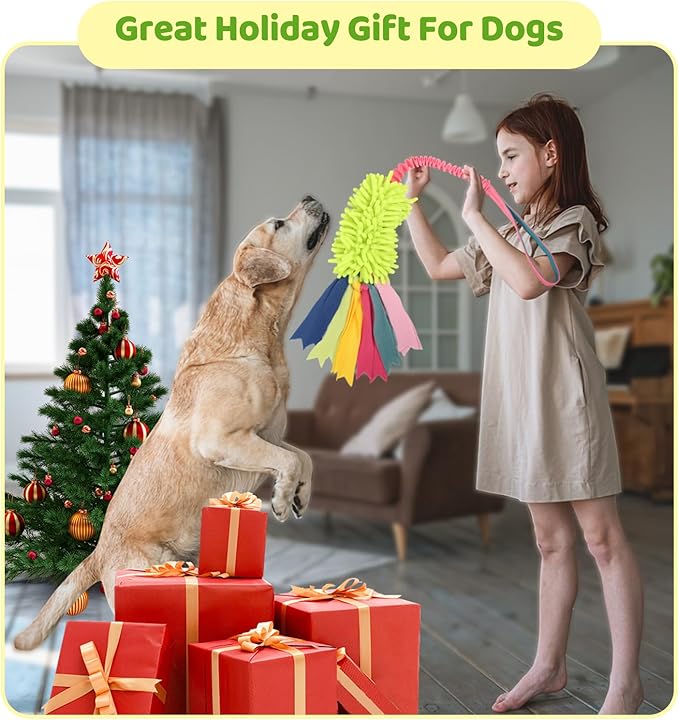 wodoca Dog Tug Toys - Aggressive Chewer Rope Toy with Strong Squeak, Ideal for Large Dogs, Training, and Play