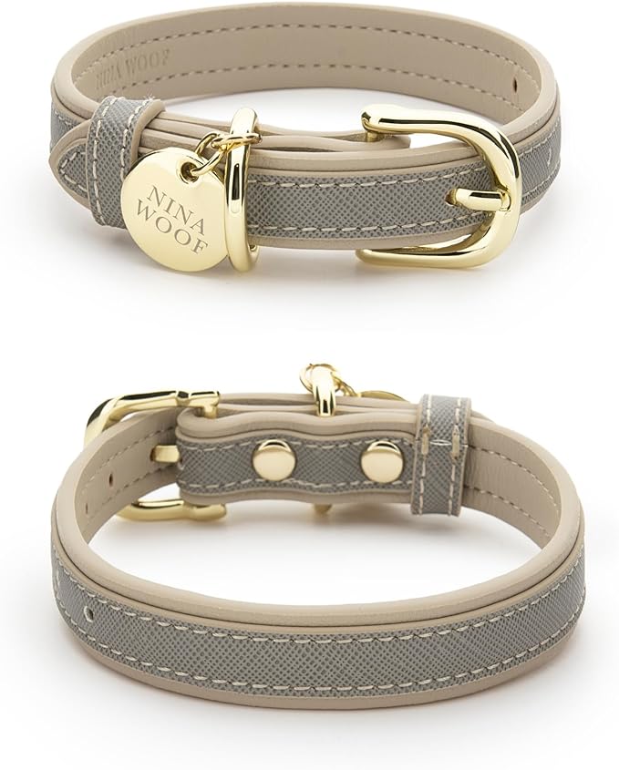Vegan Leather Collar by Nina Woof