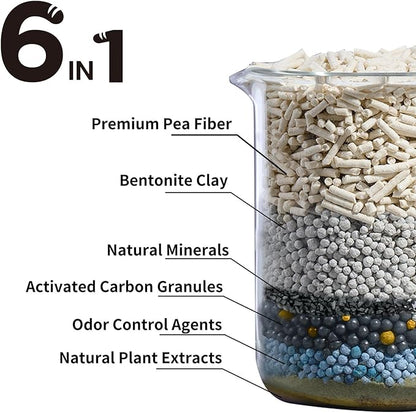 Tofu Cat Litter, Dr. PawPaw Clumping Cat Litter, Natural Tofu Scent 18 lb, Dust-Free Keep Kitty Tidy, Superior Odor Control Keep Step Fresh
