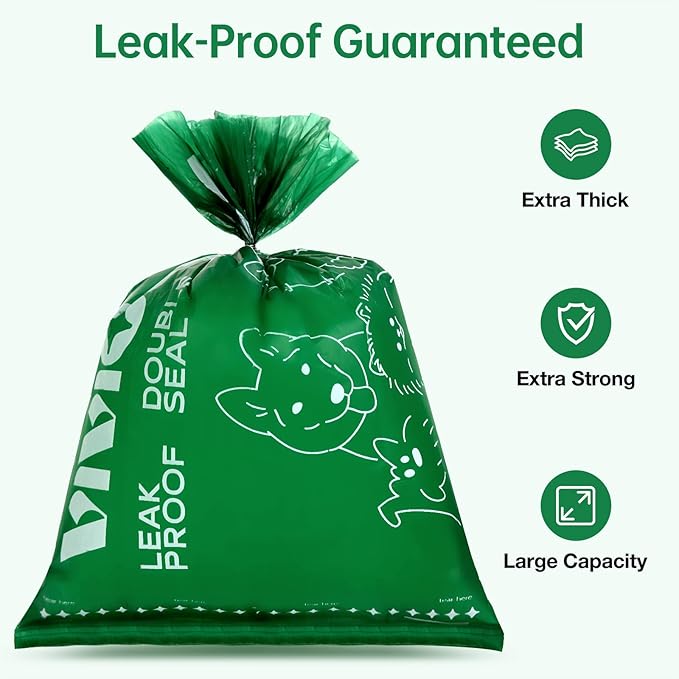 Heavy Duty Dog Poop Bags Rolls, Extra Thick and Guaranteed Leak Proof, 9" x 13" Poop Bags for Dogs, Lavender Scented, 240 Count