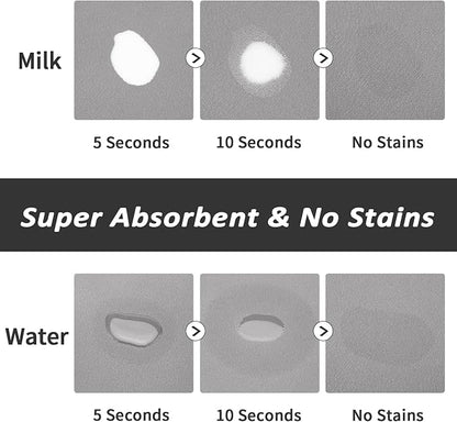 HotLive Dog Food Mat - Absorbent Cat Mat for Food and Water, No Stains Pet Feeding Bowl Mat, Easy to Clean Pet Placemats, Quick Dry Dog Water Dispenser Mat for Messy Drinkers | Paw Grey 12"x 19"