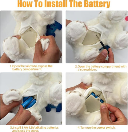 CU-MATE Plush Interactive Simulation Dog-Realistic Puppy Electronic Toy Dog Cat with Walking/Barking/Wagging Tail/Talking-Like Real Robotic Present (Electric Corgis)