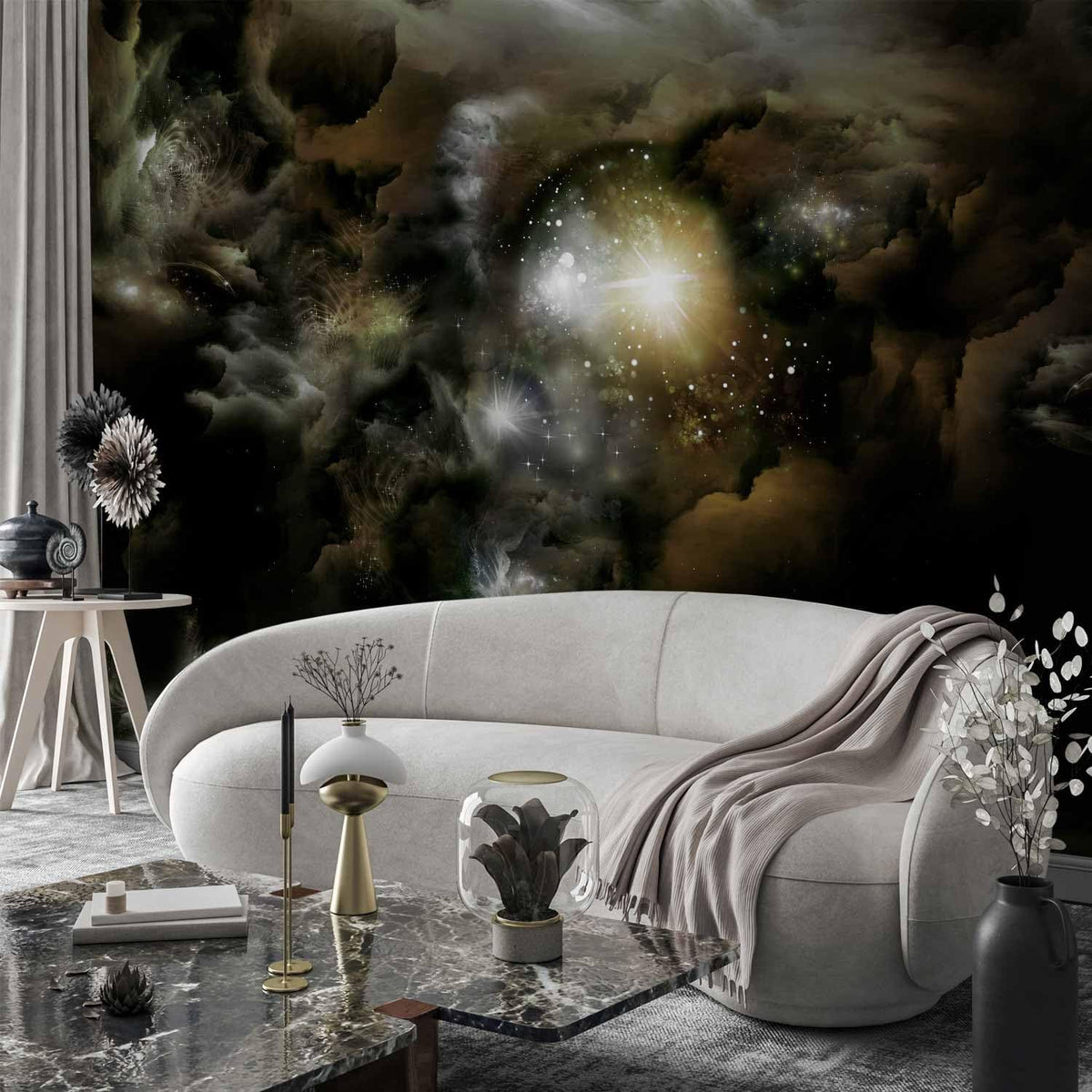 artgeist Wall Mural Cosmos Galaxy 173x124 in - Peel and Stick Self-Adhesive Wallpaper Removable Large Sticker Foil Wall Decor Print Picture Image Design n-A-0027-a-b