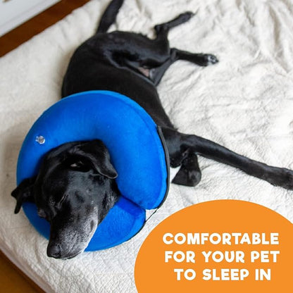 BENCMATE Inflatable Dog Cone Collar Alternative, Soft Dog Cone for Small Medium Large Dogs and Cats, Neck Recovery ECollar Donut Collar After Surgery (Medium, Constellation)