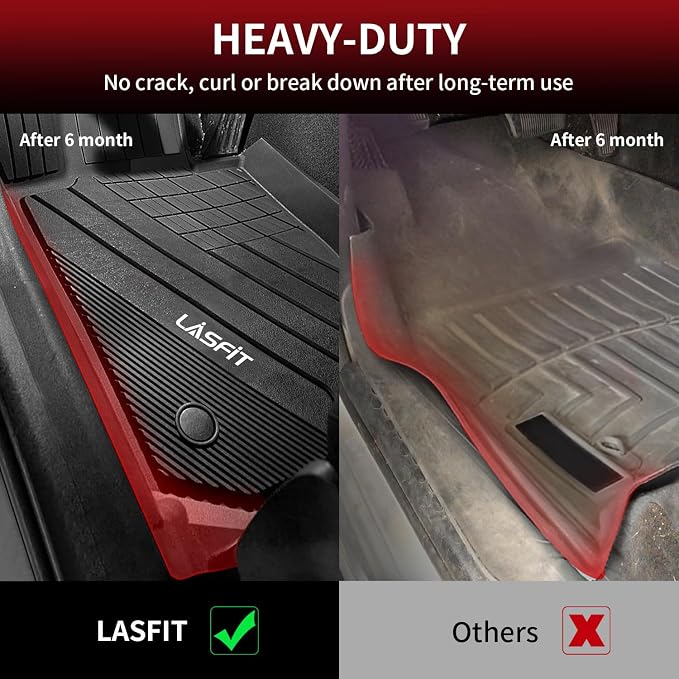 LASFIT Floor Mats Fit for Mazda CX5 2025 2024 2023 2022 2021 2020 2019 2018 2017 Custom Fit TPE All Weather Floor Liners 1st & 2nd Row Car Mats for Mazda CX-5, Black