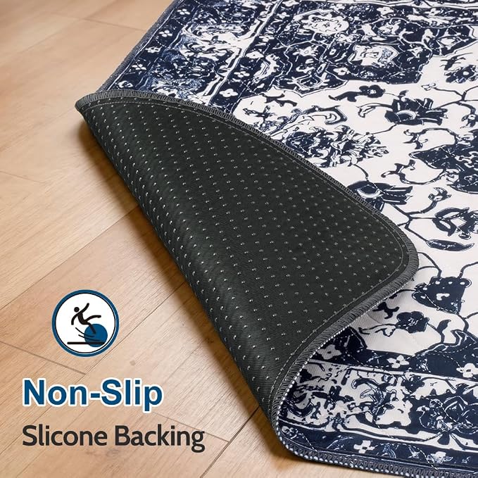 Washable Pee Pads for Dogs, 2 Pack Reusable Puppy Training Pads 48"x32" Super Absorbent Waterproof Dog Training Pads, Non-Slip Potty Pads, Whelping Pads Litter Mat Navy Blue