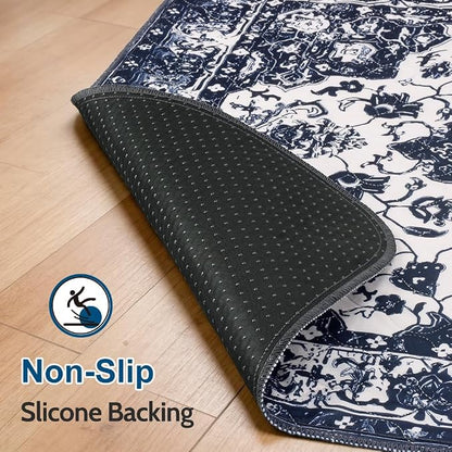 Washable Pee Pads for Dogs, 2 Pack Reusable Puppy Training Pads 60"x48" Super Absorbent Waterproof Dog Training Pads, Non-Slip Potty Pads, Whelping Pads Litter Mat Navy Blue