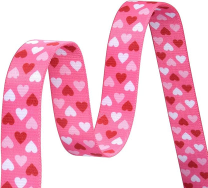 Dog Collar and Leash Set - Adjustable Heart Dog Collar - Love Theme - Perfect for Small Medium Large Dogs(Pink Heart Set,M)