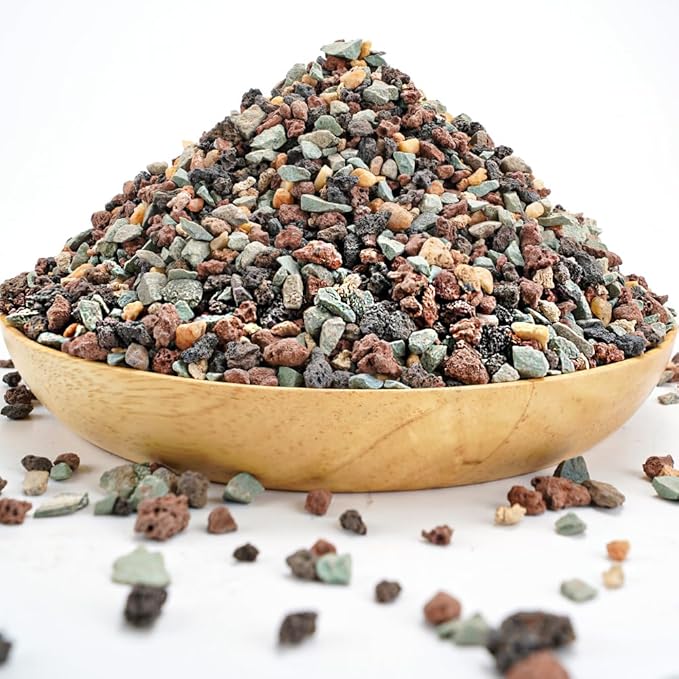TOYPOPOR Mix Horticultural Lava Rock Pebbles Pumice Potting Soil Amendment Succulent Cactus Bonsai Gritty Rock Decorative Gravel Plant Drainage Volcanic for Terrarium Fairy Gardening Top Dressing 6lb