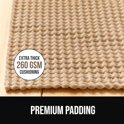 GORILLA GRIP Premium Dual Sided Extra Thick 2x6 Rug Gripper Pad for Hardwood Floors, Breathable Slip Resistant Pad Grips Under Carpet Area Rugs for Hard Surface Floor Protection, Easy Trim Mats, Beige