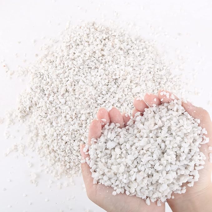 7lb White Cactus Pea Gravel Rocks,1/4 Inch Pebbles for Indoor Plants, Natural Succulent Rock and River Rocks Decorative for Aquariums, Vases, Outdoor Gardening, Top Dressing for Potted Plants