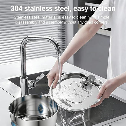 Dog Water Bowl Dispenser, 3.2l Triple Filtration System Circulating Water Flow Quiet Operation Dog Fountain Stainless Steel for Small to Medium-Sized Dogs and Cats & Multi-pet Home(1PCS)