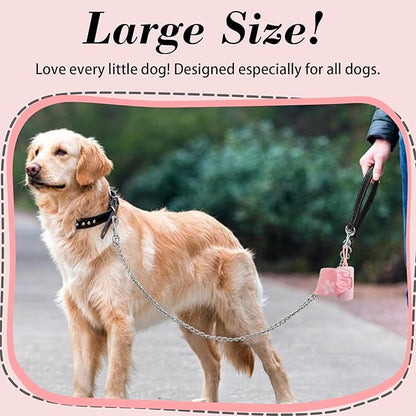 Cherry Blossom Scented Dog Poop Bags - 630 counts Pink Pet Waste Bags with Dispensers, Extra Large 13x9 Inch Leak-Proof Fragrance Bags for Dogs Walking and Cat Litter