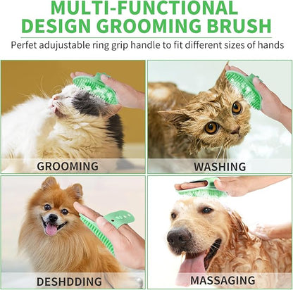 Professional 7 in 1 Dog Paw Cleaner for Dogs - Includes 1 Portable Paw Washer, 1 Bath Brush, 2 Dog Toothbrushes and 3 Absorbent Towels Note: Fits Paws 2.5 to 3.5 Inches Wide (Large, Light Green)
