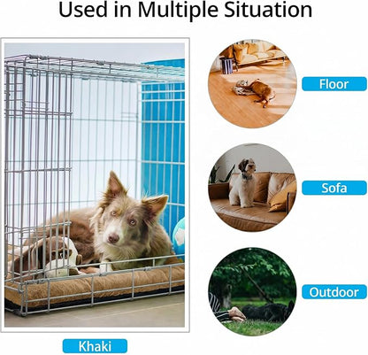 Dog Crate Pad Washable Dog Bed for Crate Large Cozy Mat 42-Inch Camel | Ultra Soft Kennel Pad,Anti-Slip Bottom,Fits for Most Metal Crates,Comfortable Sleeping Pet Mat
