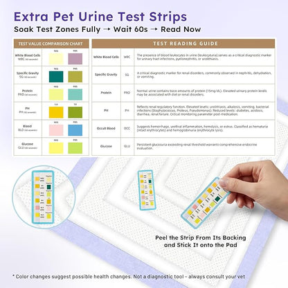 ZOMISIA 3D-Barrier Puppy Pee Pads for Dogs, 12 Cups Absorb & Rise Puffy Gel-Wall Leak-Proof, 26"x30" 25 Counts + 4 Pet Urine Test Strips, Super Absorbent Disposable Potty Training Pads