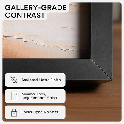Homeforia 6x8 Picture Frame Black, High End Metal 6 x 8 Black Frames with Mat 5 x 7 for Art, 8x6 Desk Frame Matted to 5x7 inch Photo, 6 by 8 Wall or Tabletop Frames, Tempered Glass, Wall Kit, Set of 1