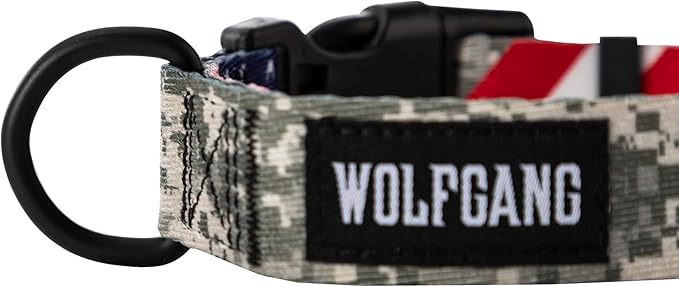Wolfgang Heavy Duty, Adjustable Dog Collar with Quick Release Nylon Buckle for Walking & Training, DigitalDog Print, Small