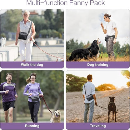Dog Treat Training Pouch, Portable Dog Treat Bag for Pets, Removable Inner Pocket, Built-in Poop Bag Dispenser