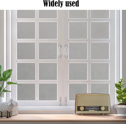 Niviy Window Darkening Film Day and Night Privacy Window Cling Sun Blocking Glass Door Window Cover Gothic Decor for Bedroom,Garage, Renter House (Grey, 17.5 x 78.7 inch)