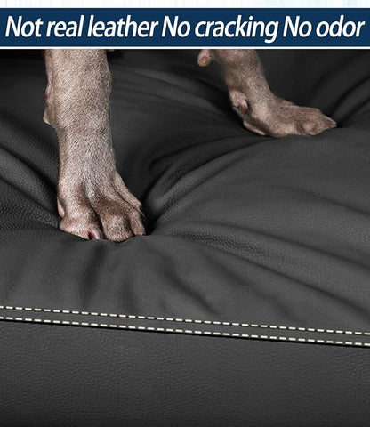 Waterproof Vinyl Leather Dog Bed for Small Dogs, Wipeable Dog Pad, Easy to Clean, Pet Hair Resistant Kennel Bed