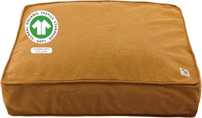 Molly Mutt Fast Car Dog Bed Duvet Cover, GOTS-Certified 100% Cotton Canvas Cover for Dog, Puppy, or Cat Bed, Durable, Washable, and Free of Harmful Chemicals, Huge, 36"x45"x5", Mustard Yellow