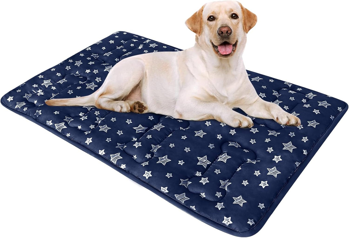 Dog Crate Mat (36" X 23"), Soft Dog Bed Mat with Cute Prints, Personalized Crate Pad, Anti-Slip Bottom, Machine Washable Kennel Pad