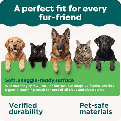 Furhaven Orthopedic Dog Bed for Large/Medium Dogs w/ Removable Bolsters & Washable Cover, For Dogs Up to 55 lbs - Plush & Suede Sofa - Gray, Large