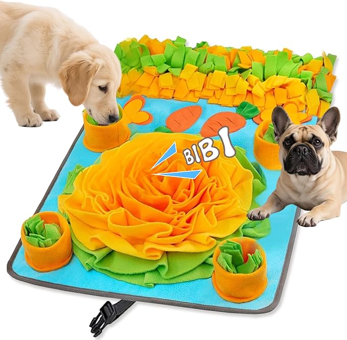 Snuffle Mat for Dogs, 32 X 19 Inches Interactive Dog Toys for Boredom & Slow Eating, Durable Dog Feeder Puzzle Toy, Dog Enrichment Toys for Small Medium & Large Dogs
