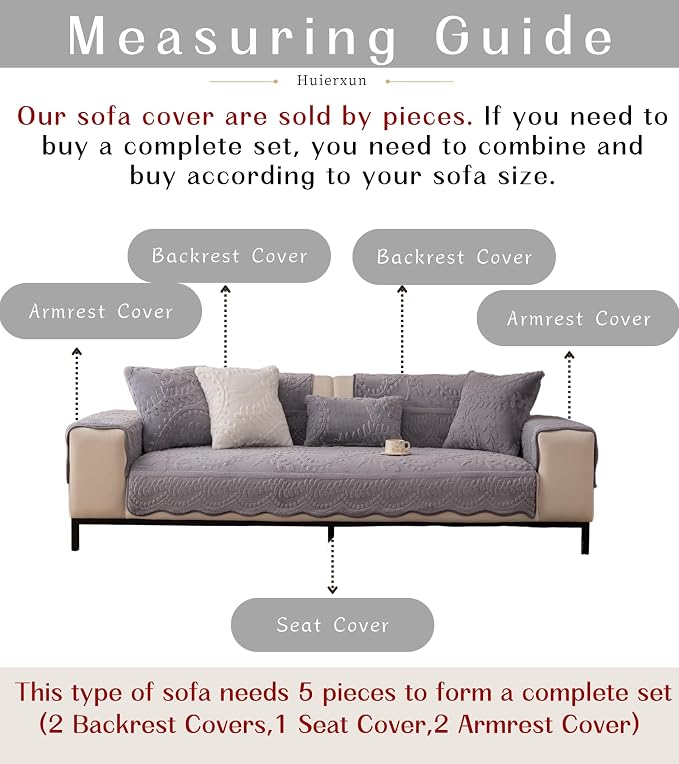 Grey Fuzzy Rabbit Plush Sofa Cover Cozy Warm Sofa Couch Covers with 3D Jacquard Leaf Pattern Non-Slip Easy-to-Install Shaggy Sofa Slipcover Prefect for Kids Dogs Cats Cats(Grey,36"x63")