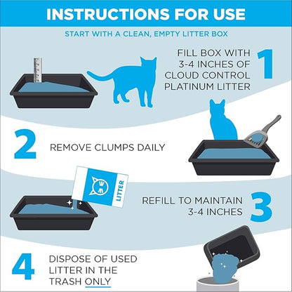 ARM & Hammer Cloud Control Platinum Cat Litter, Multi-Cat Clumping Litter, Hypoallergenic and Dust-Free, 14-Day Odor Control, 18 lbs