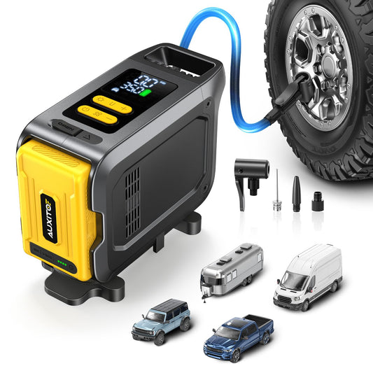 AUXITO AT1 150PSI Heavy Duty Tire Inflator Portable Air Compressor for Pickup Truck - Built in 26000mAh Power Station & 65W Fast