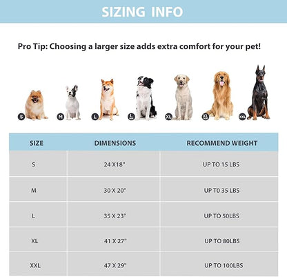 Cooling Dog Mat Q-Max>0.5 - Rapid Cooling Tech, Thin Breathable Crate Pad, Portable Washable Summer Mat, Chill Soothing Fabric - 47"x29" Extra Large Dog, Grey