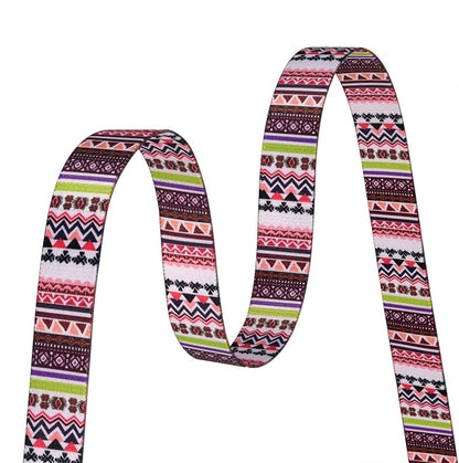 MarukoPet Dog Collar, Adjustable for Small Medium Large Dogs Puppy, Cute Design with Bohemia Floral Tribal Geometric Patterns Boys Girls Dog Collar(Pink Bohemia-S)