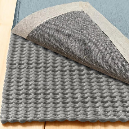 GORILLA GRIP Premium Dual Sided Extra Thick Rug Gripper Pad for Hardwood Floors, Breathable Slip Resistant Pad Grips Under Carpet Area Rugs for Hard Surface Floor Protection, Easy Trim Mats, 2x3, Grey