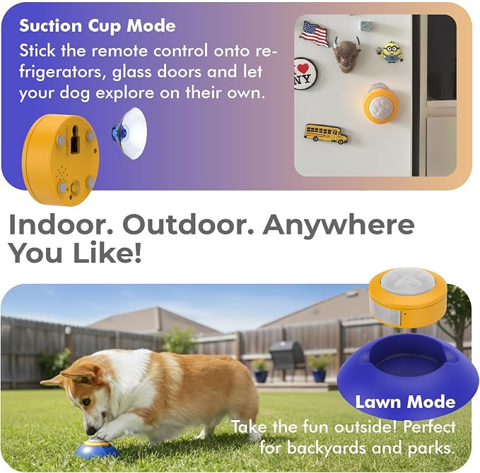 Interactive Dog Puzzle Feeder Toy, Automatic Dogs Treat Dispenser for IQ Training & Slow Feeder, Dog Food Dispenser with Remote Button, Suitable for Indoor or Outdoor Play, All Breeds, OtterVerz 11