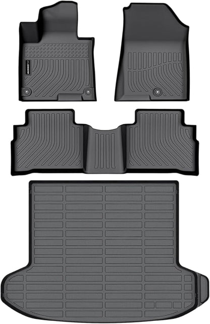 Auxko All Weather Floor Mats Cargo Liner Fit for Kia Sportage Gasoline 2023 2024 2025 TPE Rubber Liners Accessories All Season Odorless Anti-Slip Floor Mats Cargo Liner
