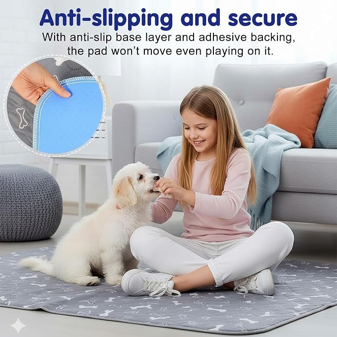 Pee Pads with Pheromones, Elite Pads for Cats, Washable Pee Pads for Dogs, Leak-Proof & Anti-Slip Pet Training Pad for Home & Travel(Brown-B, S: 11.8" × 11.8")