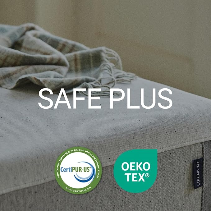 LIFEMENT Twin Mattress 12 Inch for Kids, Essential Graphite Infused | Medium Firm, Fiberglass Free, Cooling Pressure Relief | CertiPUR-US & Oeko-TEX Certified, Mattress in a Box