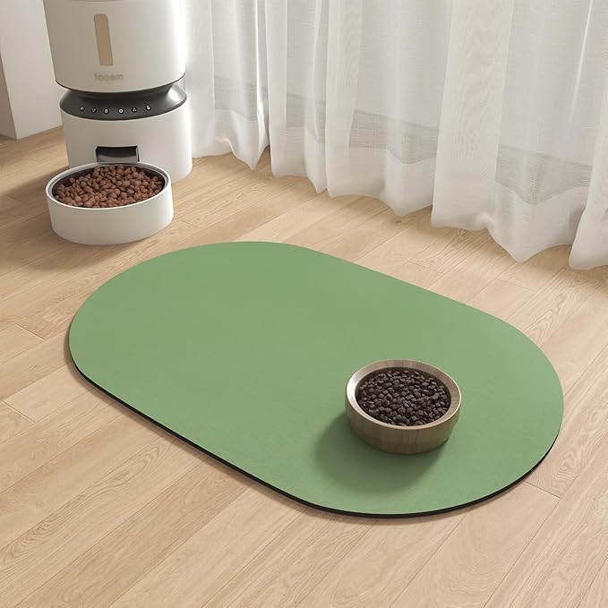 Absorbent Dog Food Mat-Dog Cat Mat for Food and Water Bowl, Quick Dry Pet Food Mat, No Stains Pet Feeding Pad, Cat Accessories Pet Supplies Mat for Messy Drinkers