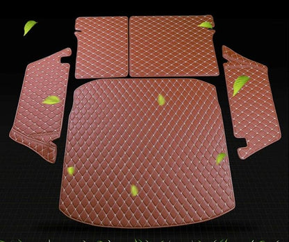 One-of-a-Kind Custom Car Floor Mats – Personalized Text + Image Printing, Premium Leather All-Weather Protection Fit 99% of Vehicles - Coffee